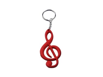 30496 privesek na klice houslovy klic cerveny
