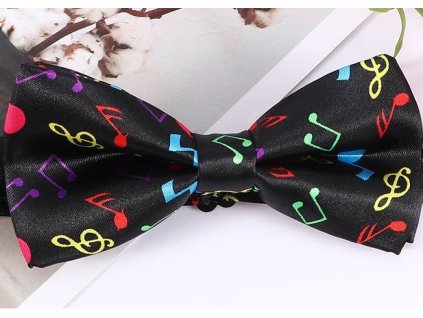 31015 motylek cerny s barevnymi notami