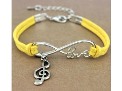31120 naramek s houslovym klicem love zluty