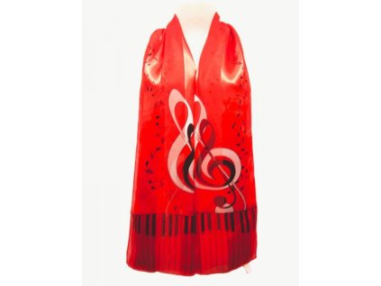 31210 sal s houslovym klicem a klaviaturou cerveny