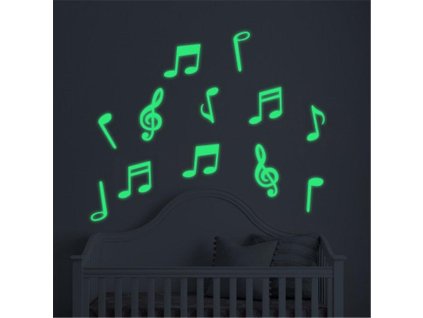 31717 fluorescentni dekorace s hudebnimi symboly