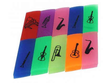 31750 sada 10 gum hudebni nastroje