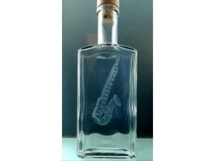 32515 lahev na koralku 0 5l s rytinou saxofonu