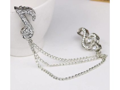 32722 ozdoba na sako s retizkem stribrna