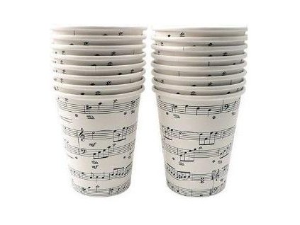 32908 papirove kelimky s partiturou 4 ks