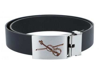 33700 kozeny opasek s kovovou sponou housle