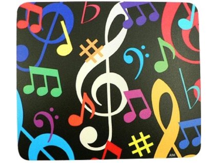 33727 podlozka pod mys barevne hudebni symboly obdelnik