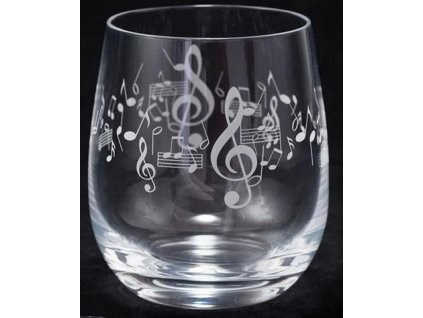 34390 sklenicka musica s notami