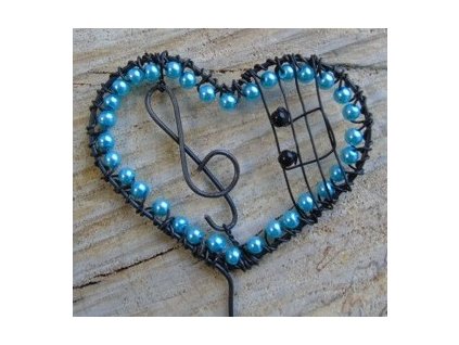 Zápich Klíč k tvému srdci modrý