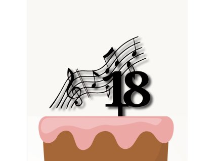 Zápich na dort NOTY 18