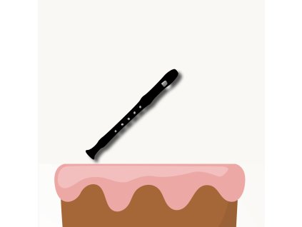 Zápich na dort ZOBCOVÁ FLÉTNA