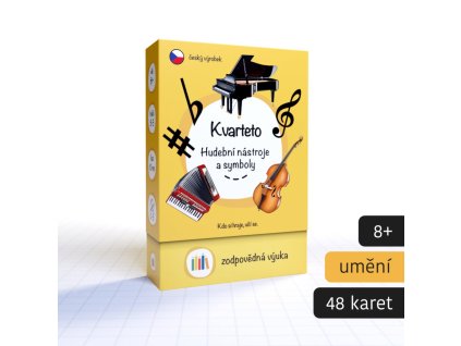 Kvarteto hudební nástroje a symboly