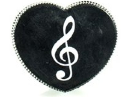 Ořezávátko černé HOUSLOVÝ KLÍČ srdce