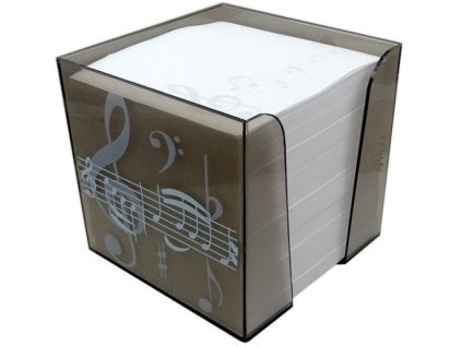 Stojánek s poznámkovými lístečky hnědý