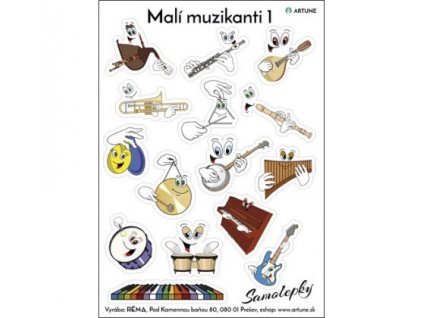 Samolepky Malí muzikanti 1 aršík