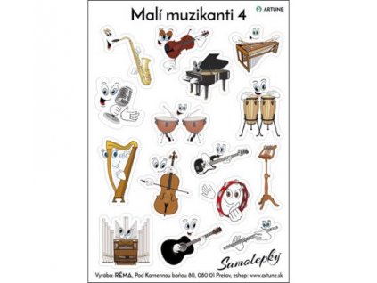 Samolepky Malí muzikanti 4 aršík