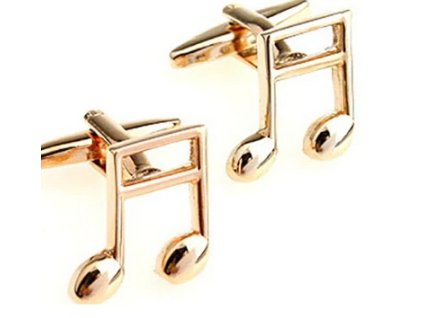 Manžetové knoflíčky OSMINOVÉ NOTY zlaté