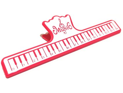 Klip na úchyt not červený