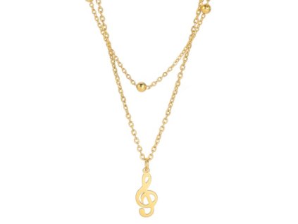 Náhrdelník HOUSLOVÝ KLÍČ zlatý