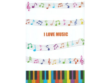 Složka plastová A4 L I LOVE MUSIC