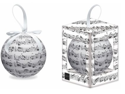 Baňka vánoční s notami