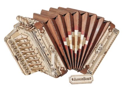 RoboTime dřevěné 3D puzzle Tahací harmonika