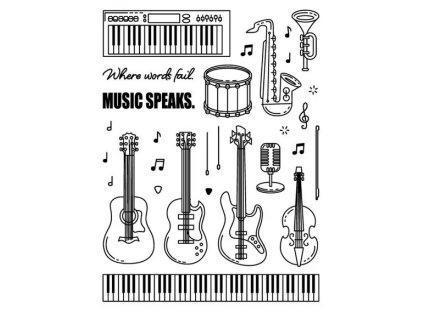 Razítko silikonové HUDEBNÍ NÁSTROJE 2