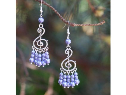 Náušnice „Lila symfonie“ 1