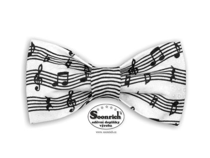 Motýlek NOTY bíločerný