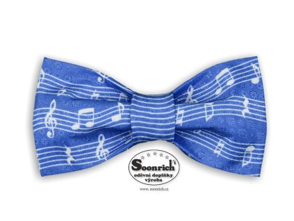 Motýlek NOTY modrý