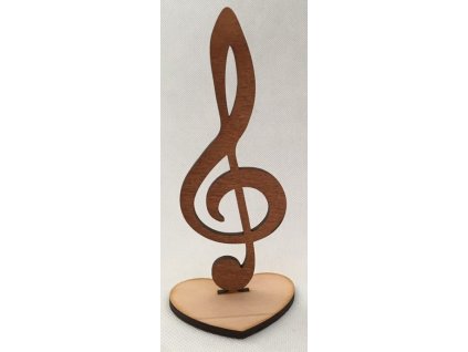 Dekorace HOUSLOVÝ KLÍČ hnědý