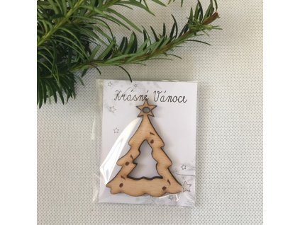 Vánoční ozdoba noty sáček motiv 2
