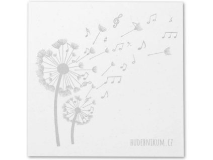 Lepící poznámkový bloček Pampeliška s notami