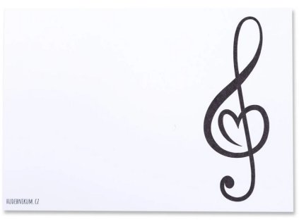Dárková kartička A6 Hudba v srdci