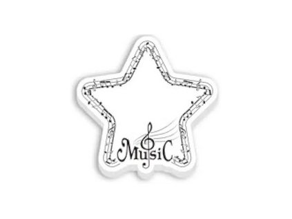 Samolepící poznámkový bloček HVĚZDA S NOTAMI