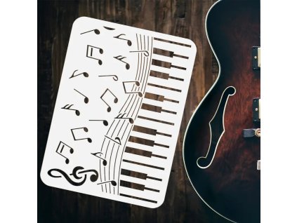 Opakovaně použitelná šablona NOTY S KLAVIATUROU