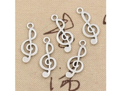 10ks přívěskův HOUSLOVÝ KLÍČ