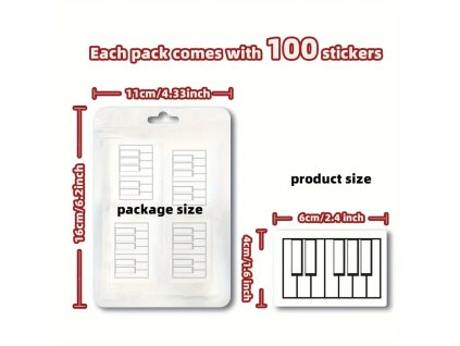 100dílná sada štítků s klaviaturou 2
