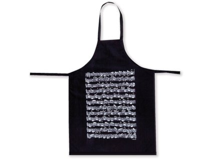Kuchyňská zástěra PARTITURA černá
