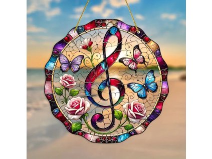 Plastový zahradní suncatcher HOUSLOVÝ KLÍČ