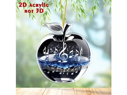 Ozdobná dekorace s hudebními symboly