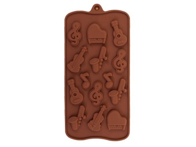 31825 silikonova forma na cokoladu hudebni nastroje