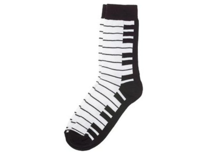 33505 ponozky klaviatura cernobile detske