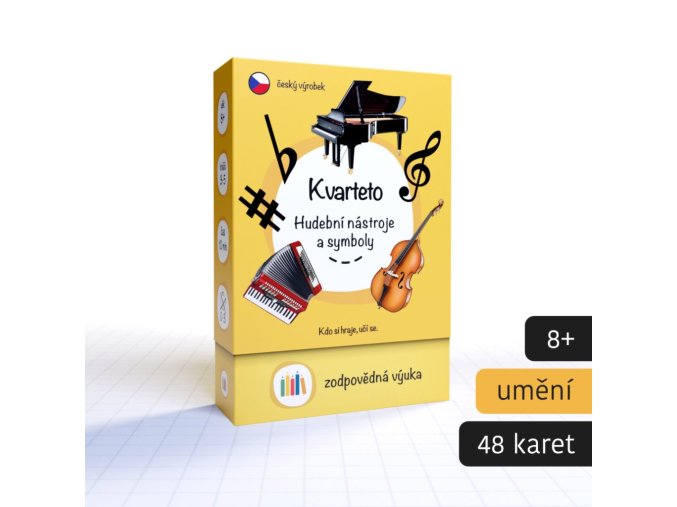 Kvarteto hudební nástroje a symboly
