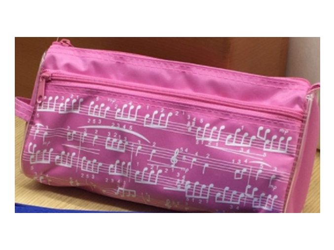 Pouzdro do hudebky PARTITURA růžové 3