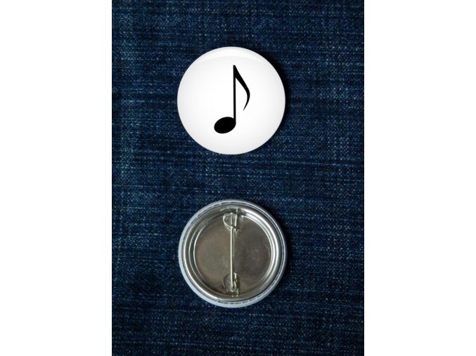 Placka 37mm (odznak) bílá NOTA