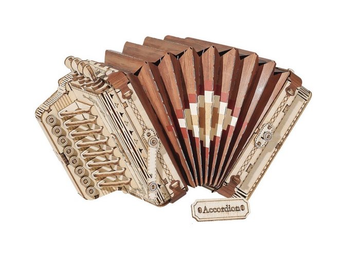 RoboTime dřevěné 3D puzzle Tahací harmonika
