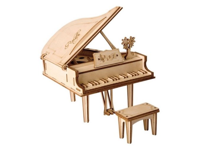 RoboTime dřevěné 3D puzzle Velké piano