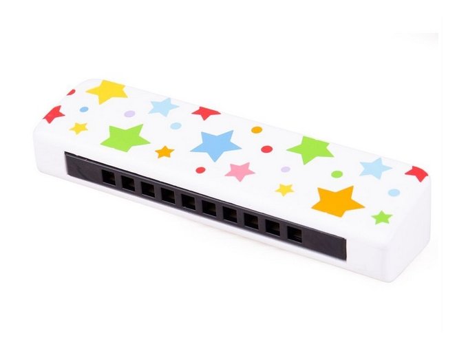 Bigjigs Toys Dřevěná harmonika hvězdičky