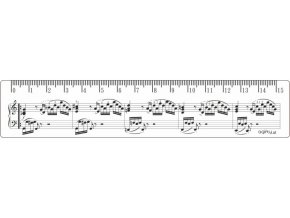 Pravítko PARTITURA bílé 15 cm